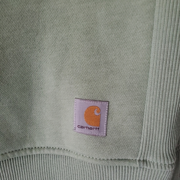 Carhatt Womens Relaxed Fit Midweight Crewneck Block Logo Sleeve Graphic Size: S - Picture 5 of 15